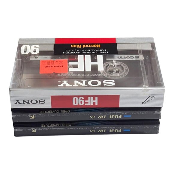 Lot 1 X Sony Hf 2 X Fuji Dr Blank Audio Cassette Tapes 90 Min 60 Min New Sealed - Picture 8 of 9